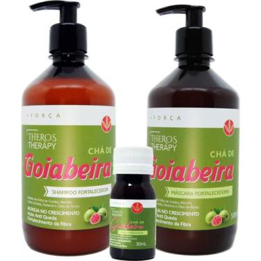Imagem de Kit Chá De Goiabeira theros therapy antiqueda Capilar Shampoo Máscara 