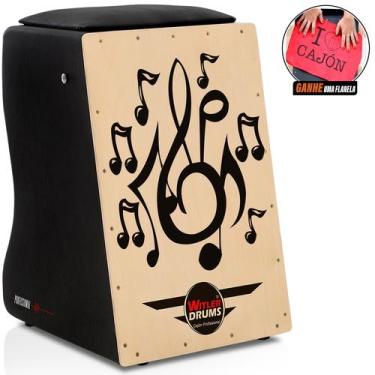 Imagem de Cajón inclinado acústico  witler drums  natural  musical