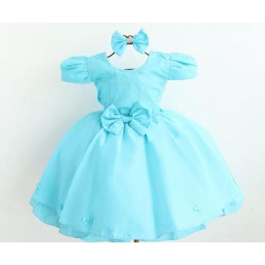 Imagem de Vestido Festa Infantil Juvenil Luxo Varias Cores - Festa Luxo, Azul, C
