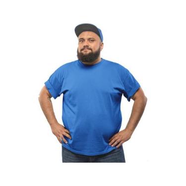Imagem de Camiseta Masculina Algodão Plus Size XGG Azul Royal - Del France, G1