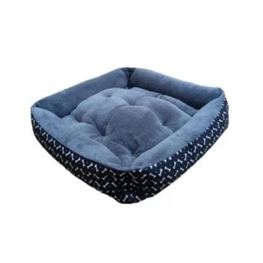 Imagem de Cama Cachorro E Gato Caminha Pet G 70x70 Com Zíper Grande Cinza - ÉDEC