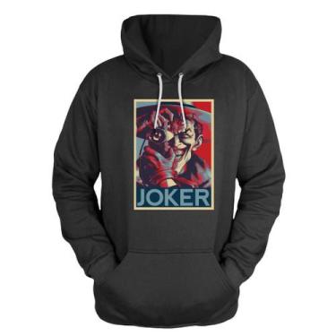 Imagem de Blusa De Frio Moletom Canguru Com Capuz Desenho Coringa JKER - MP Moda
