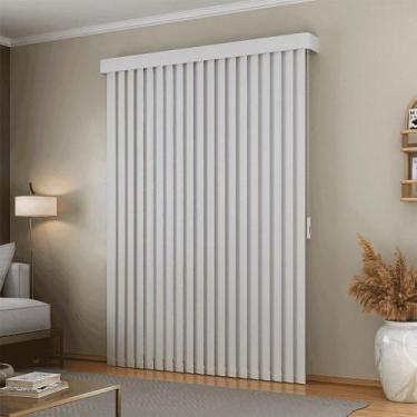 Imagem de Persiana Vertical Blackout C/ Bandô L 2,00 X 2,20 A Branca - Crisdan