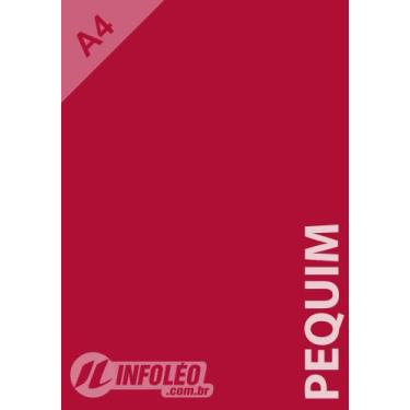 Imagem de Papel Color Plus A4 180 gramas Pequim (Vermelho Escuro), 10 Folhas