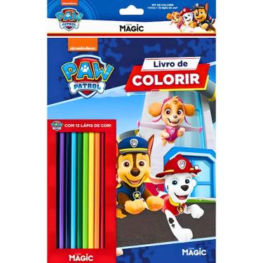 Imagem de Livro De Colorir Kit Lápis de Cor Patrulha Canina Magic Kids
