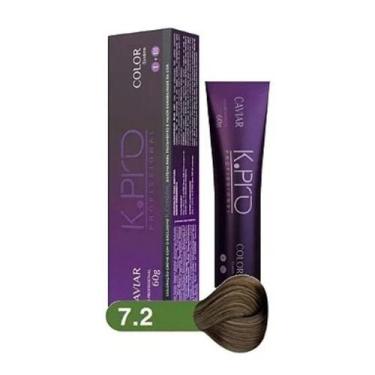 Imagem de Tintura Profissional K.PRO Caviar Color 7.2 Loiro Médio Mate Perolizad