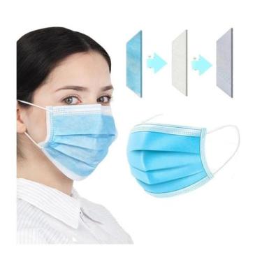 Imagem de Kit 200 Máscara Caixa Descartável Tripla C/ Filtro Meltblown - HF