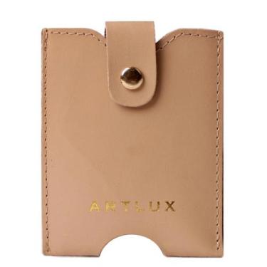 Imagem de Porta Cartão Anti Furto em Couro Artlux 5002, Amêndoa