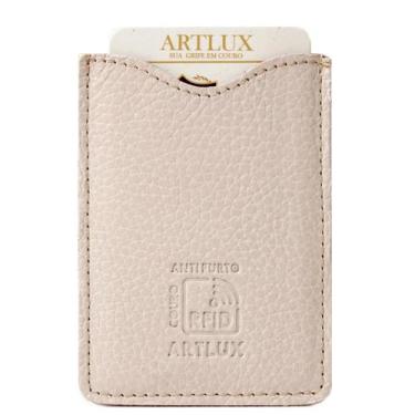 Imagem de Porta Cartão Anti Furto em Couro Artlux 5003, Creme