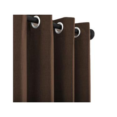 Imagem de Kit Cortina Rústica 3,00m x 1,60m Completo Varão 19mm Instalação Fácil