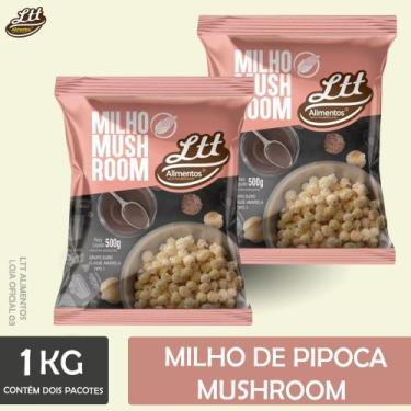 Imagem de Milho Mushroom 1 Kilo Super Grão Pipoca Gourmet Diferenciada Doces e S