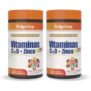 Imagem de KIT2 Vitamina C e D + Zinco Kids Mastigável 60 Cápsulas