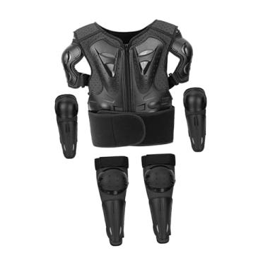 Imagem de oshhni Colete de motocicleta infantil, jaqueta, joelheiras, cotoveleiras, equipamento de bicicleta para ciclismo de estrada, esqui, motocross