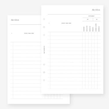 Imagem de Refil de agenda A5 The Inbox Planner para Filofax A5, Kikki K Large, agendas de 6 anéis tamanho LV GM, 14 x 21 cm