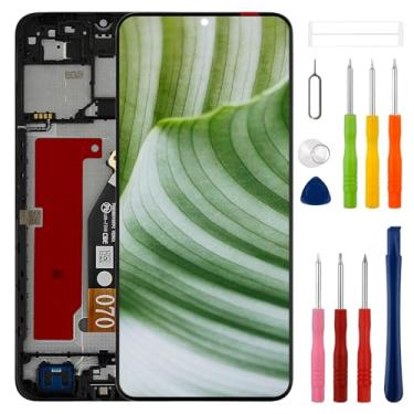 Imagem de SWARK Tela LCD OLED compatível com ZTE Blade A54 [6,4 polegadas] (preto com moldura) Substituição de montagem digitalizador de tela sensível ao toque + ferramentas