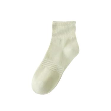 Imagem de chanstore 3 pares - Meias curtas femininas de algodão puro primavera e outono cor sólida, meias finas de verão - verde