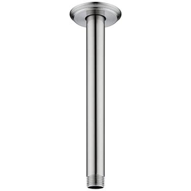 Imagem de Anpean Braço de chuveiro de 20 cm e flange de níquel escovado, braço de chuveiro montado no teto para chuveiro de chuva