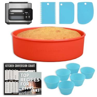 Imagem de INFRAOVENS Acessórios para Assar para Ninja Combi All-In-One Sfp701 Forma de Bolo de Silicone, Forros de Cupcake Reutilizáveis, Tabela de Conversão Air Fryer Definida para Assar, Cozinhar, Reaquecer E