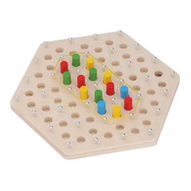 Imagem de Jogo de Madeira Peg, Jogo de Tabuleiro de Madeira de Brinquedo Educacional Interativo para Crianças
