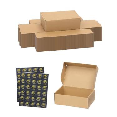 Imagem de TryDrem Caixas de Remessa de 6 X 4 X 2", Conjunto de 50, Caixas de Papelão Ondulado Marrom, Caixas de Embalagem para Correspondência para Pequenas Empresas, Presentes, Literatura, Remessa