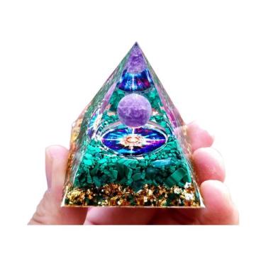 Imagem de Pirâmide de Orgonite Ametista - Reiki, Cura e Equilíbrio dos Chakras, 