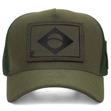 Imagem de Boné Sacudido`s - Bandeira do Brasil - Verde Musgo