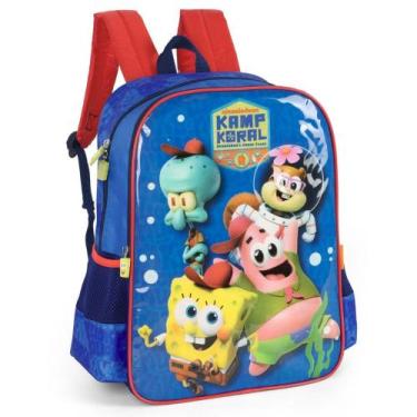Imagem de Mochila Escolar Infantil G Bob Esponja Kamp Koral - Luxcel