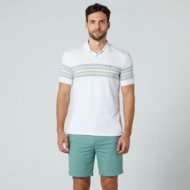 Imagem de Original Penguin Polo Interloque Listra Localizada Branca Original Penguin-Masculino