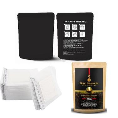 Imagem de Drip Coffee + Drip Bag Premium Preta + Café ILoveCoffee - 100un
