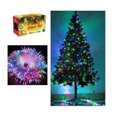 Imagem de Pisca Pisca Led Arvore Natal Colorido 100 Lâmpadas Led 127v - Zein