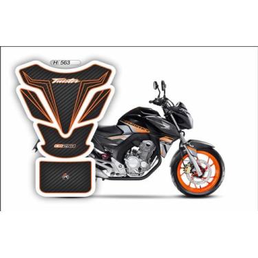 Imagem de Adesivo Protetor Tanque Moto Twister Cb 250  Resinado H563 - Resitank