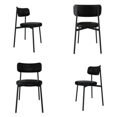 Imagem de Cadeira Kyta Fixa com 4 Pés 50 X 44,7 X 83,8 Cm com 4 Unidades - Metal