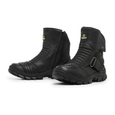 Imagem de Bota Coturno Motociclista  Em Couro Origina Repelente A Agua - MASTER 
