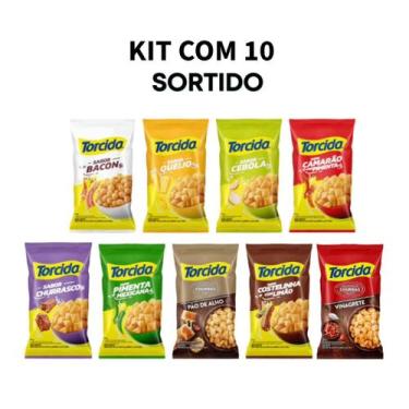 Imagem de Biscoito Salgadinho Torcida 35g C/10 Unidades, 10x SORTIDO