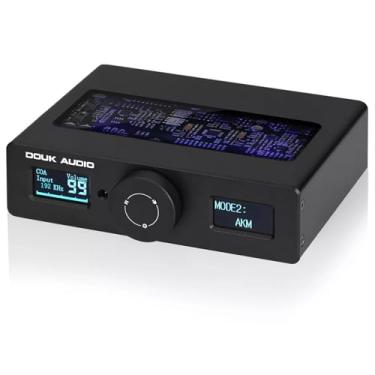 Imagem de Douk Audio Adaptador de áudio HiFi ESS9038 + AKM4493 USB DAC Conversor COAX/OPT D/A DSD256 (Q11)