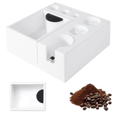 Imagem de PUSEE Caixa De Batida E Estação De Compactação De Café Expresso, Caixa Organizadora De Café Expresso 9 Em 1, Adequada Para Compactador De Café Expresso De 51, 54, 58 Mm, Distribuidor, Porta-Filtro E