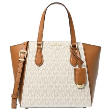 Imagem de Michael Kors Taryn Bolsa transversal pequena conversível com zíper, baunilha/bolota, Baunilha/Bolota