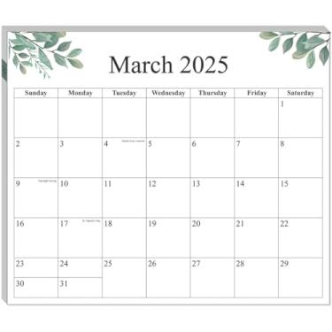 Imagem de Calendário magnético de geladeira 2025-2026 – 2025-2026 ímã de calendário de geladeira funciona de março de 2025 a junho de 2026, 16 meses com designs de vegetação – 33 cm x 29 cm, natureza