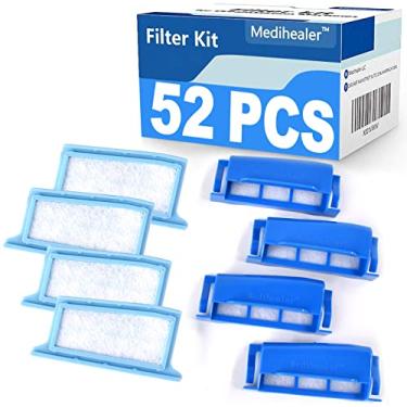 Imagem de Medihealer CPAP Filters 52 pacotes compatíveis com Dreamstay: 4 filtros montados + 22 espumas + 22 ultrafinos – Filtro de montagem em kit de moldura reutilizável – pólen e hipoalergênico, materiais de reposição para Medihealer