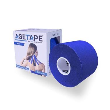Imagem de Agetape Kinesiology Tape 5cm X 5m - Azul Escuro, Azul escuro