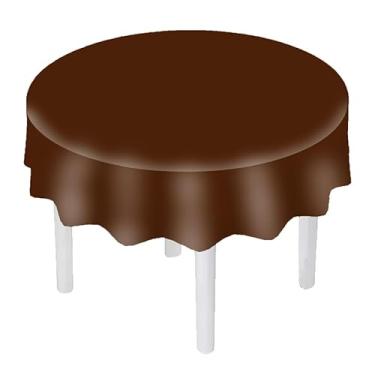 Imagem de Toalha de Mesa de TNT Redonda - 5 uni cor MARROM 1,35 Diâmetro