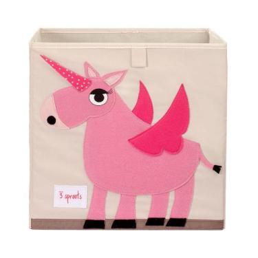 Imagem de Cesto Organizador Quadrado Unicórnio 3 Sprouts, Quadrado