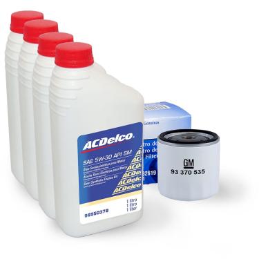 Imagem de Kit Troca Oleo Filtro 5w30 Semissintetico Pecas Genuinas Onix 1.0,1.4, flex /prisma /agile 1.4 /celta