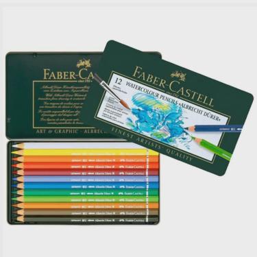 Imagem de Estojo Lápis Aquarelável Albert Dürer Metálico com 12 Cores Faber-castell