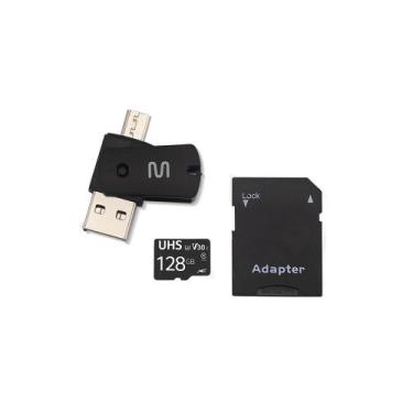 Imagem de Kit 4 em 1 Cartão De Memória Ultra High Speed-I U3 + Adaptador USB Dua
