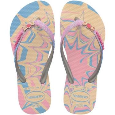 Imagem de Chinelo Havaianas Infantil Meninas Slim Glitter com Brilho, Rosa glow,