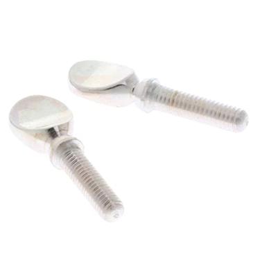 Imagem de 2 parafusos de pressão para pescoço de saxofone de metal, peças para instrumento de sopro de madeira – prata