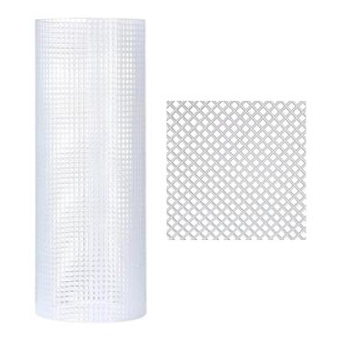 Imagem de Mesh Cloth, DIY Handcraft Latch Hook Bags Made Plastic Grid Hook Crafts Accessory Plastic Mesh Cloth for Bag Rug 1PC(Big white)