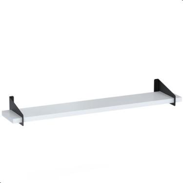 Imagem de Prateleira Suspensa Estilo Industrial De Madeira 50cm FS PB - Fassin S
