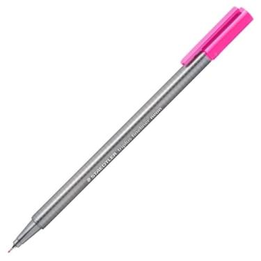 Imagem de STAEDTLER Caneta Ponta Fina Triplus Fineliner 0.3mm 1 Unidade Rosa Neon - 334-221 - Corpo Ergonômico Triangular – Ideal para Escrita e Bullet Journal